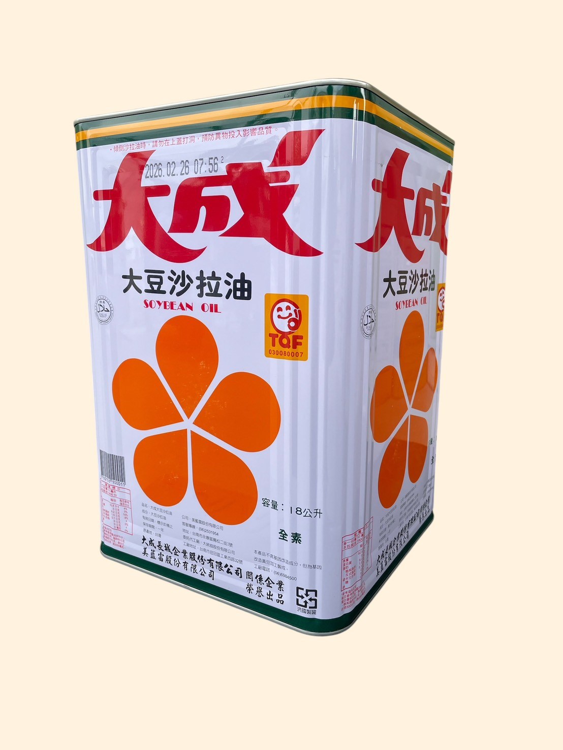 大成大豆沙拉油18L