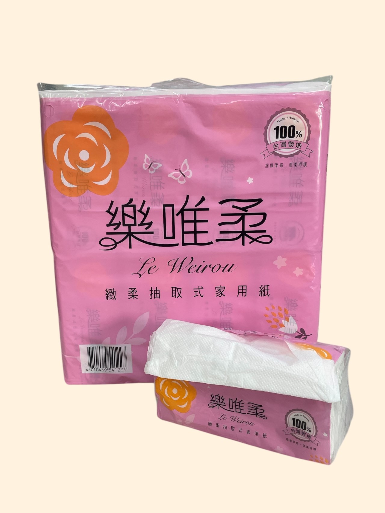 樂唯柔-緻柔抽取式家用紙100抽